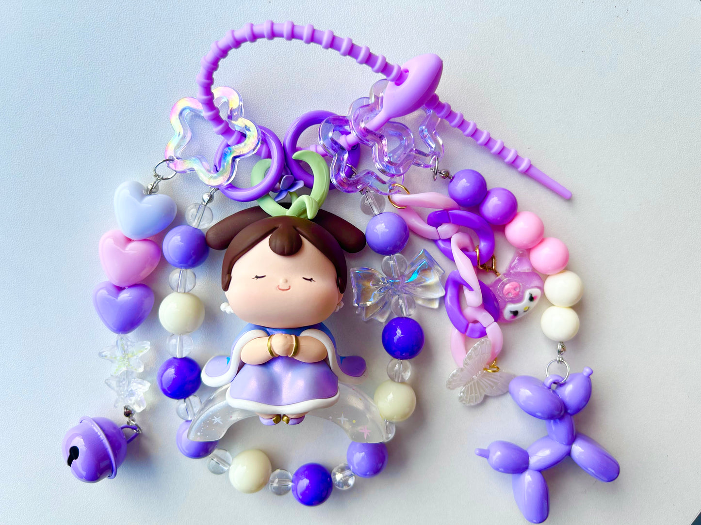 DIY keychain with toy doll,price depends on the doll and keychain style