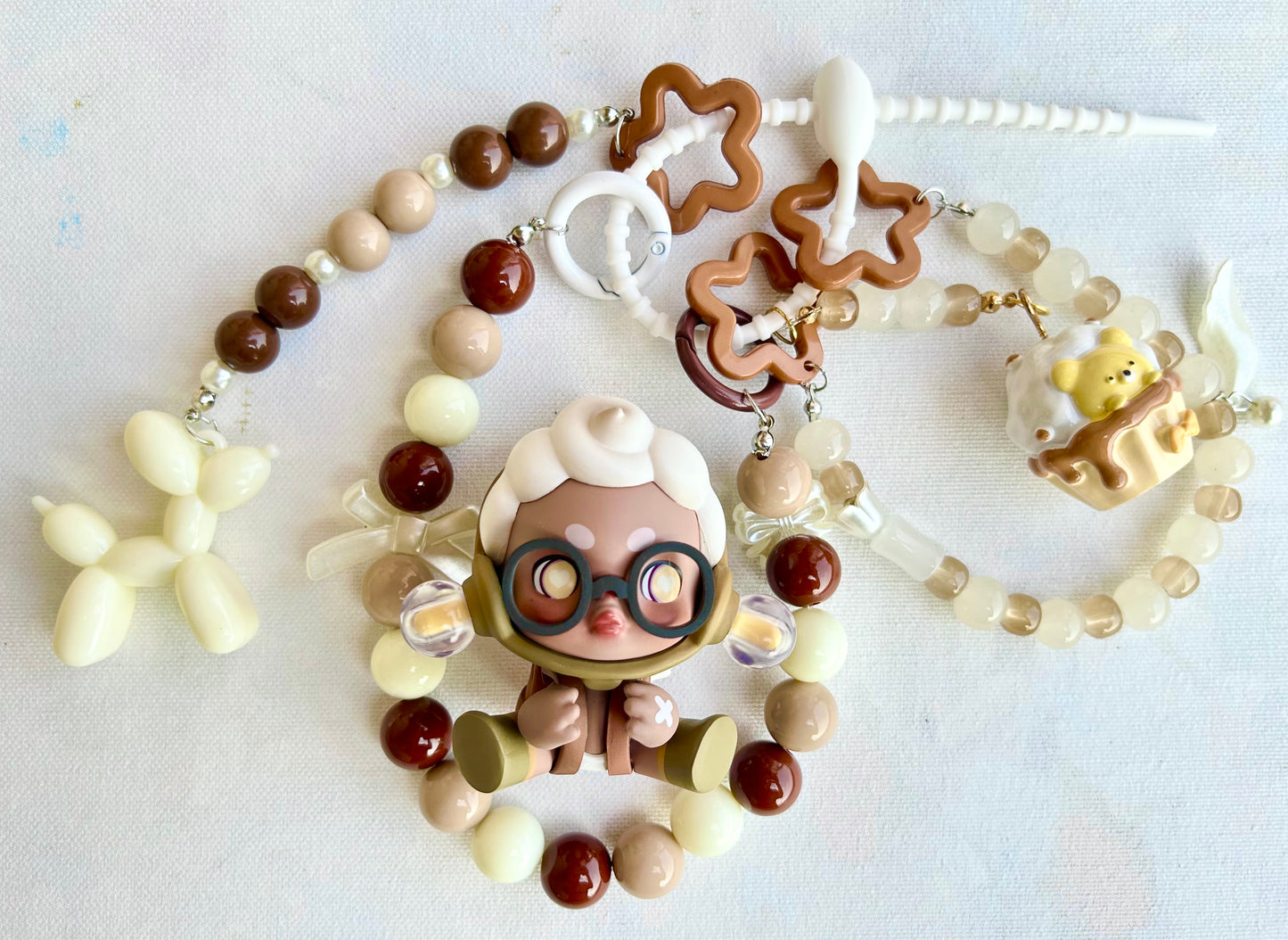 DIY keychain with toy doll,price depends on the doll and keychain style
