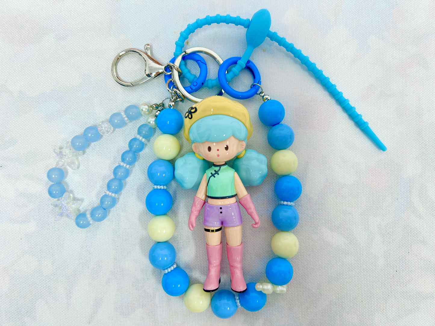 DIY keychain with toy doll,price depends on the doll and keychain style