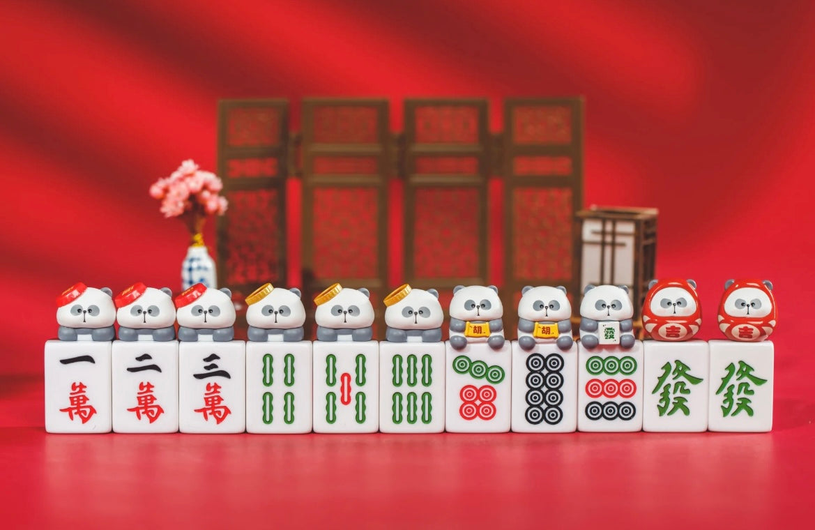 Mr.PA small pa waiting for the tile,1 bag include 1 panda+1 playing card