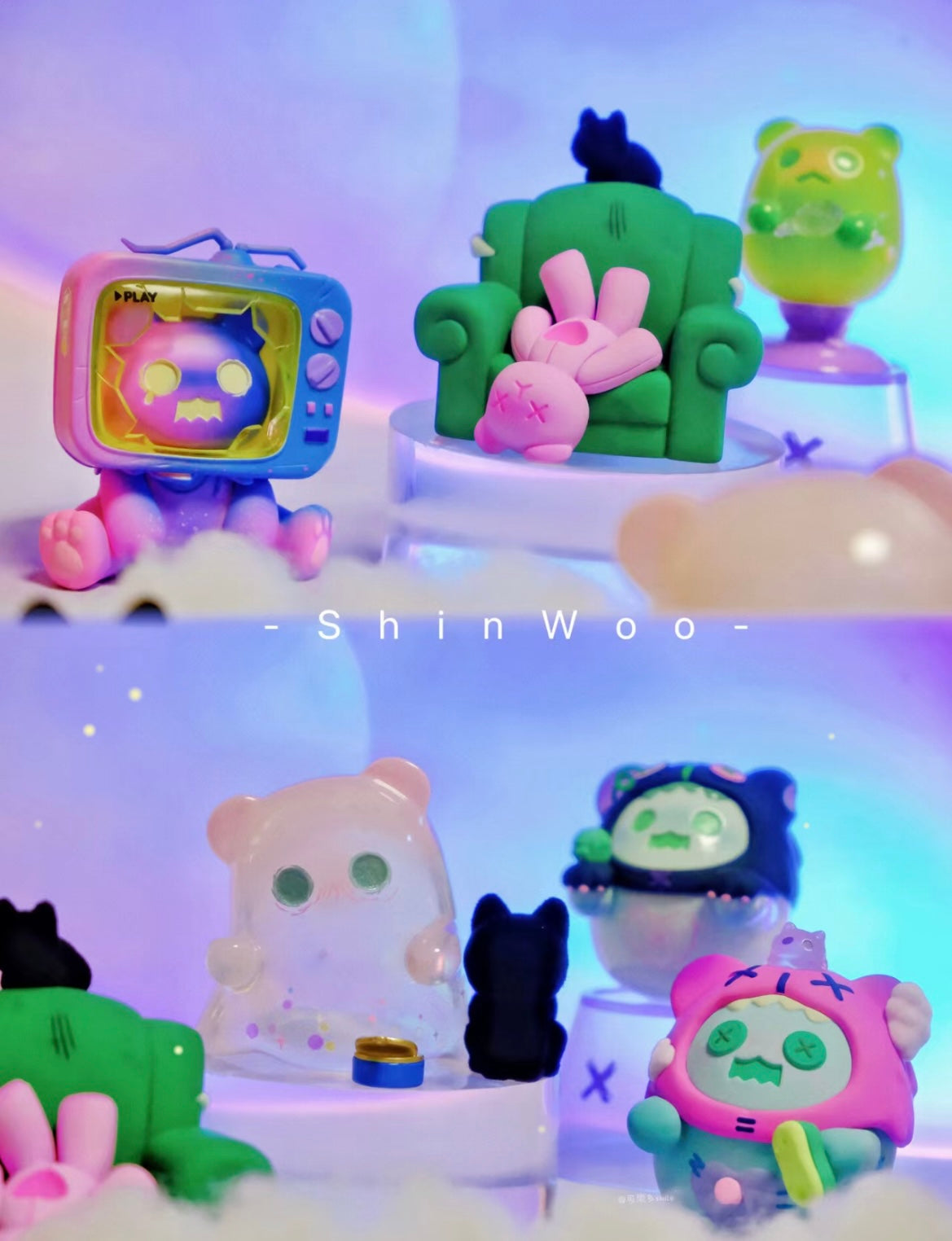 Shinwoo ghost bear house toy doll