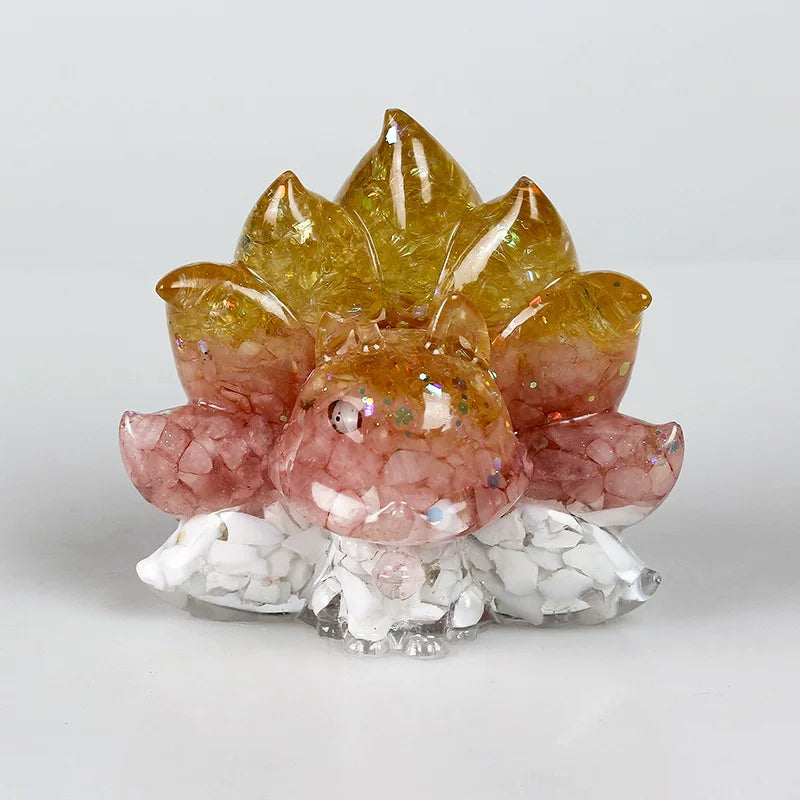 Crystal 9-tail fox toy doll