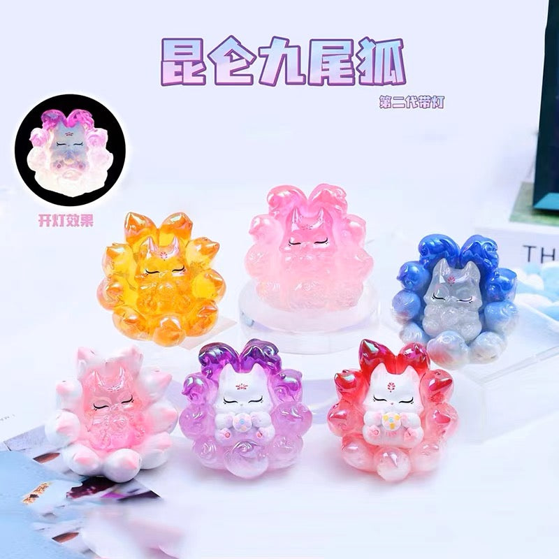 Kunlun light up 9 tail fox toy doll