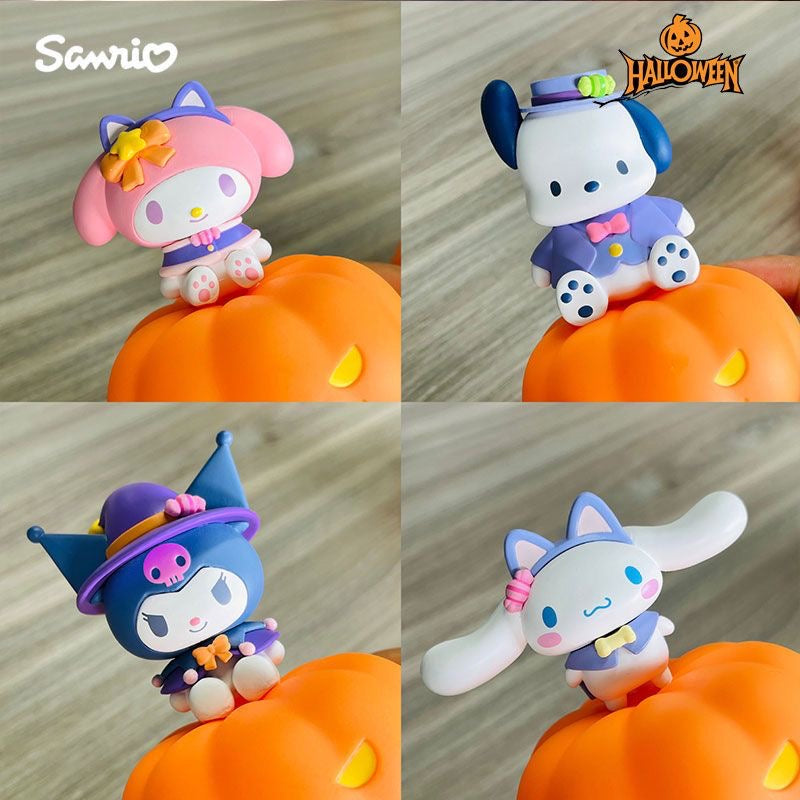 Sanrio Halloween pumpkin night light toy doll-kuromi left