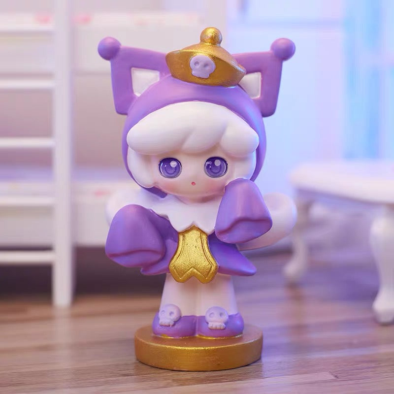 Dress girl with sanrio hat toy doll