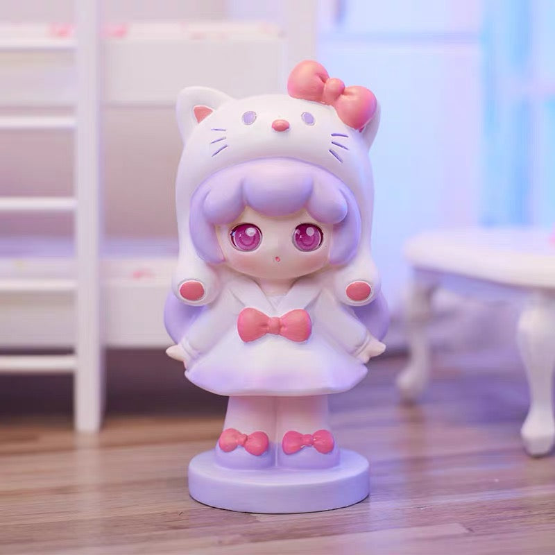 Dress girl with sanrio hat toy doll