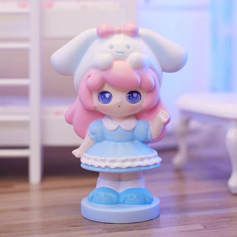 Dress girl with sanrio hat toy doll
