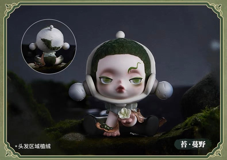 Skull panda plum blossom figurine