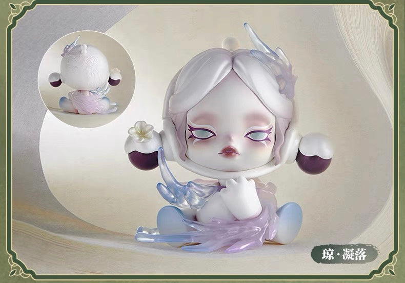 Skull panda plum blossom figurine