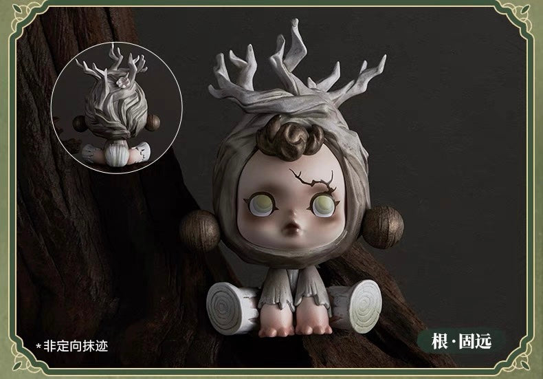 Skull panda plum blossom figurine