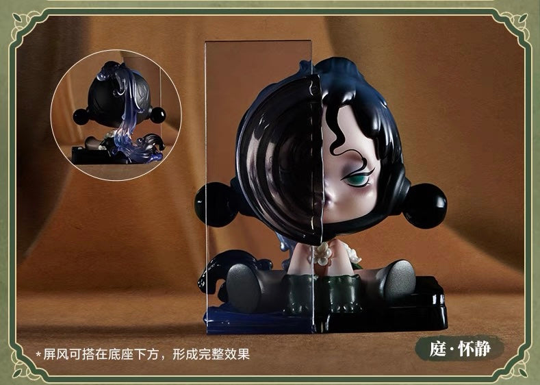 Skull panda plum blossom figurine