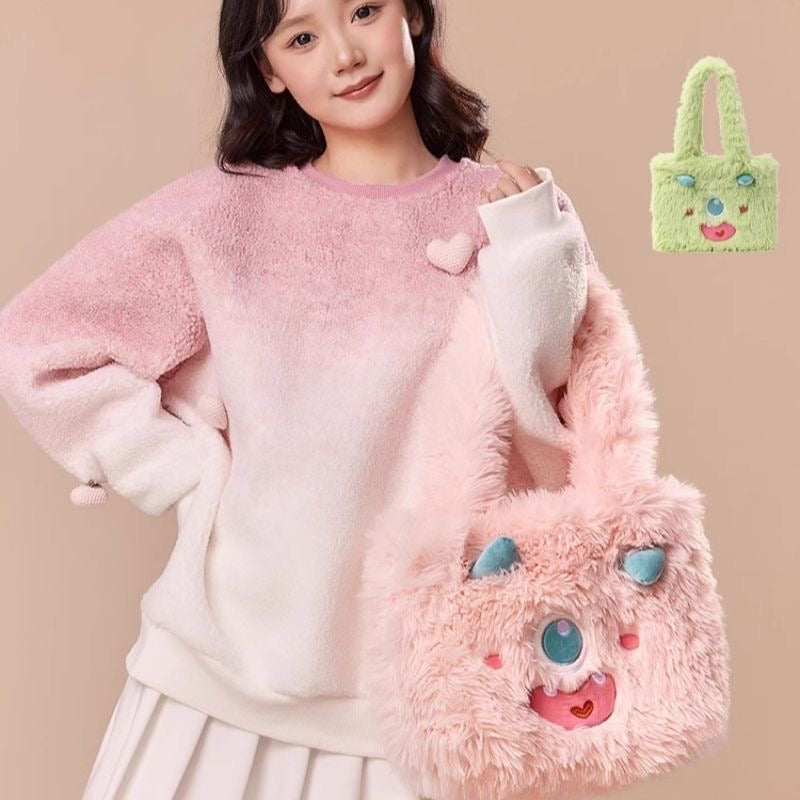 Monster fluffy bag,4 colors