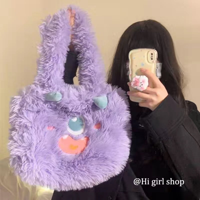 Monster fluffy bag,4 colors