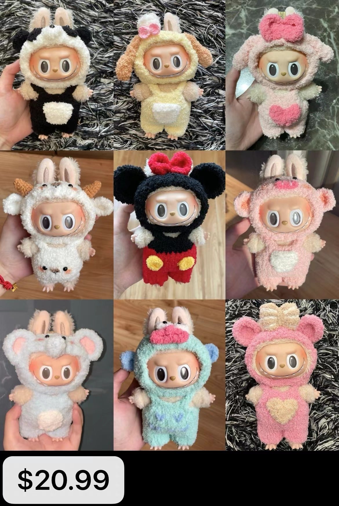 【PREORDER】Clothes for labubu exciting macaron