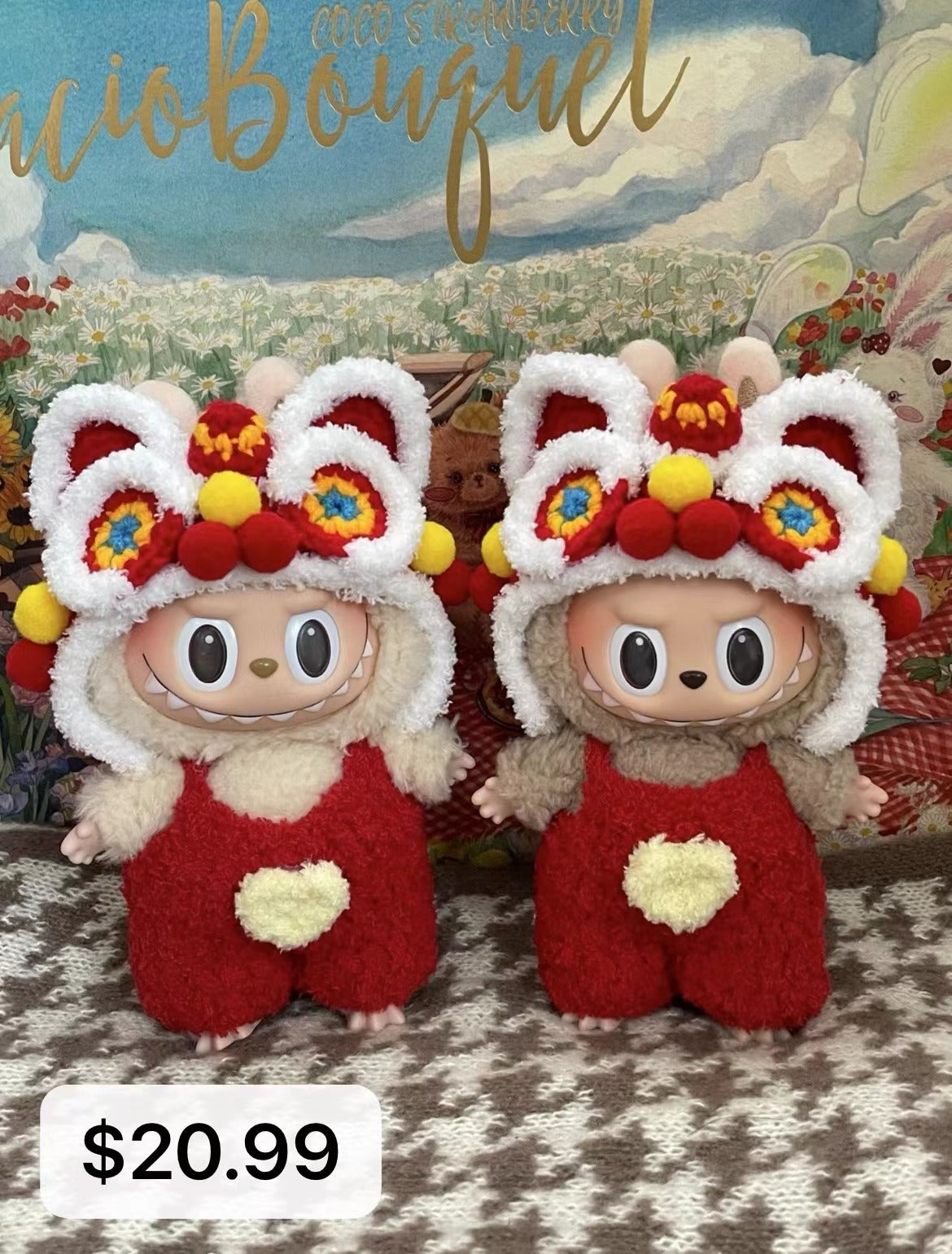 【PREORDER】Clothes for labubu exciting macaron