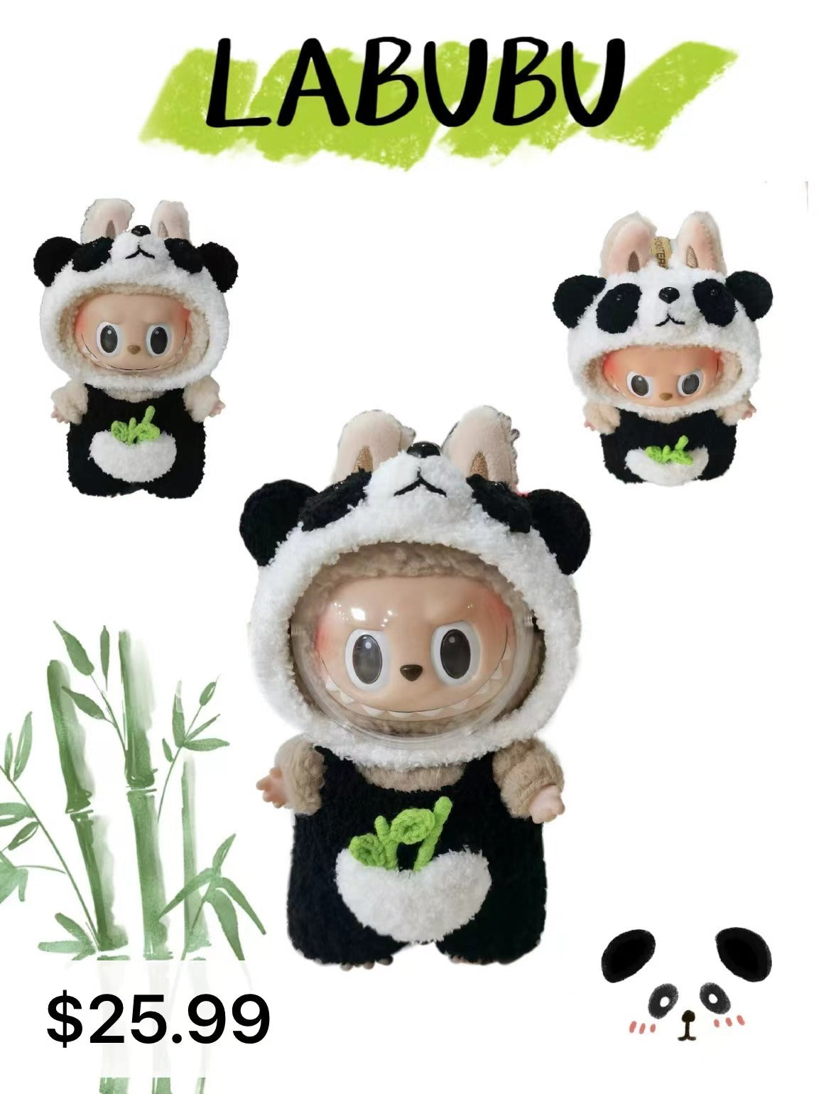 【PREORDER】Clothes for labubu exciting macaron
