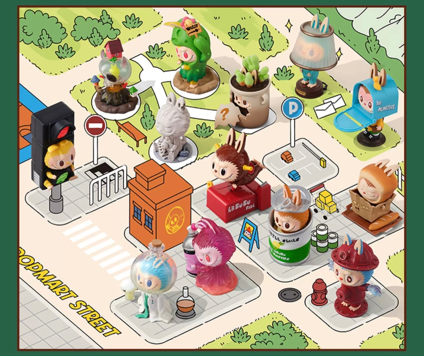 Labubu the monster almost hidden