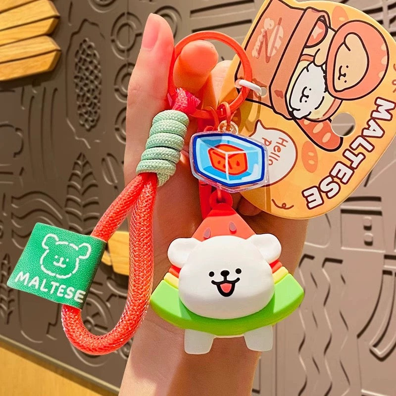 【PREORDER】MALTESE puppy keychain,many options