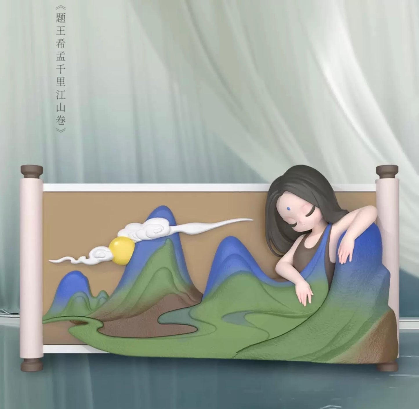 Sleep Chinese Scrolls-lantern one left