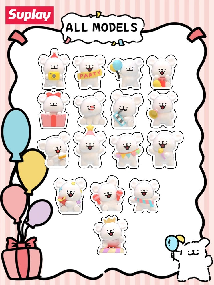 Maltese Puppy Party Time Mini Bean,5 In 1 Bag
