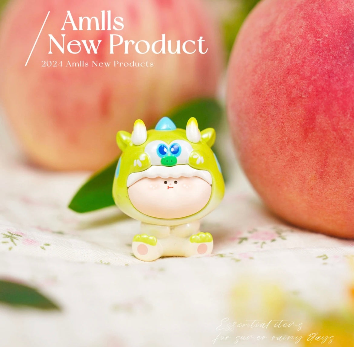 Amlls Peach Oolong Mini Bean Hanging Card,5 beans in 1 set