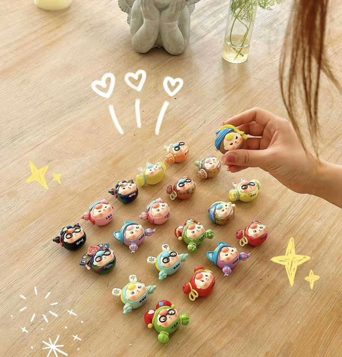 3 Beans Baby 3 Sister Refrigerator Sticker Mini Bean V2 Toy