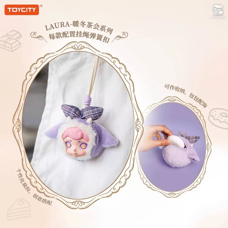 Laura Winter Tea Party Fluffy Earphone Bag