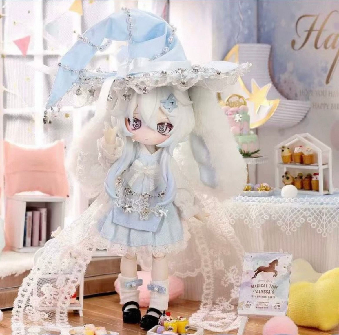 【NEW ARRIVAL】INEDIBLE Bjd Doll,Bunny Jump Time Toy,secret,special,hanging card