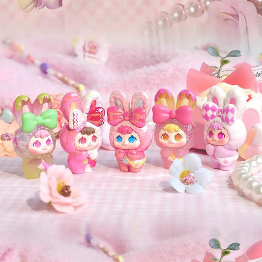 SPBOMI Traveling Rabbit Mini Bean Toy,4 In 1 Bag