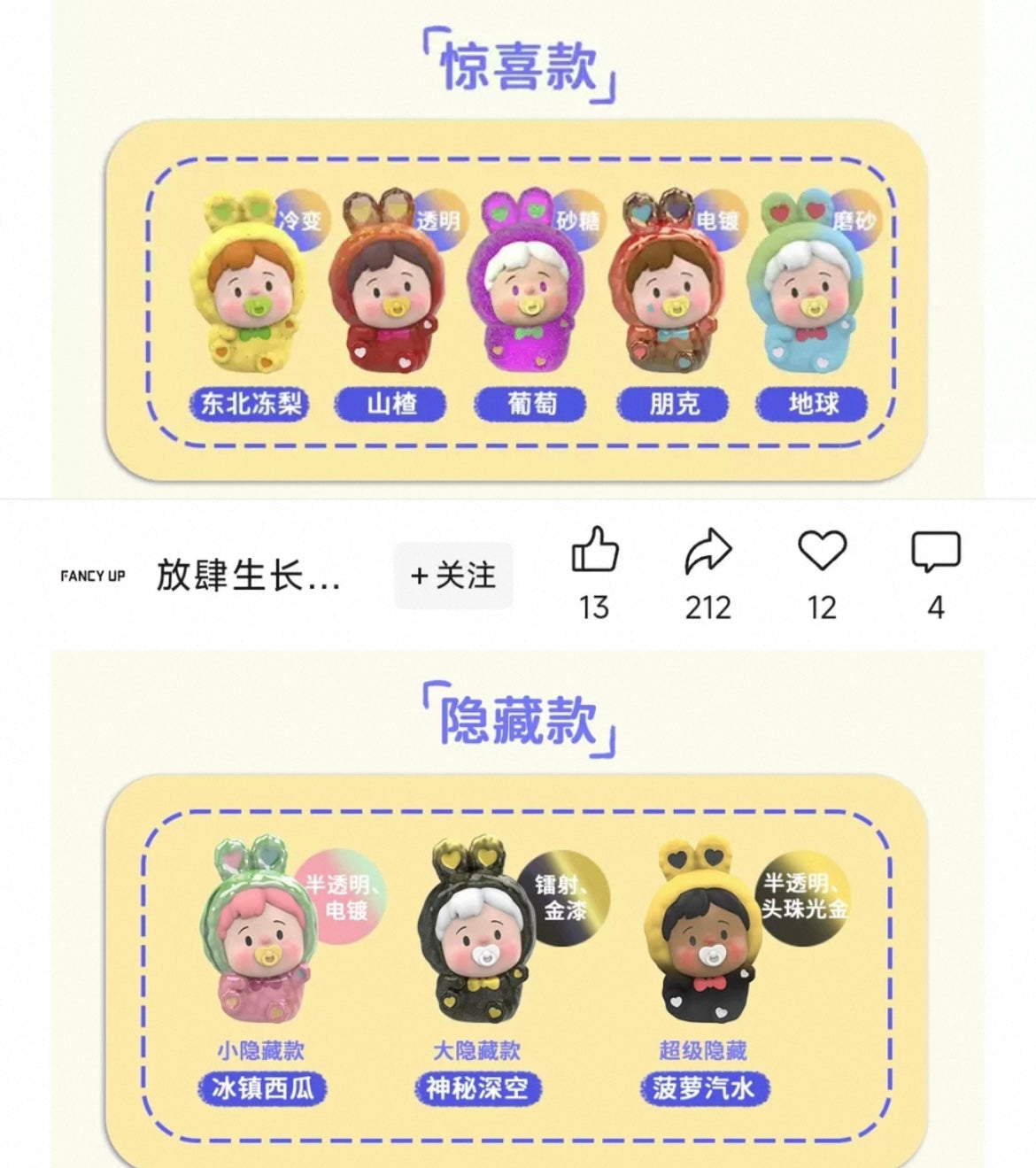 Little Huajuan Rabbit Capsure V1.5 Mini Bean Toy,5 In 1 Bag