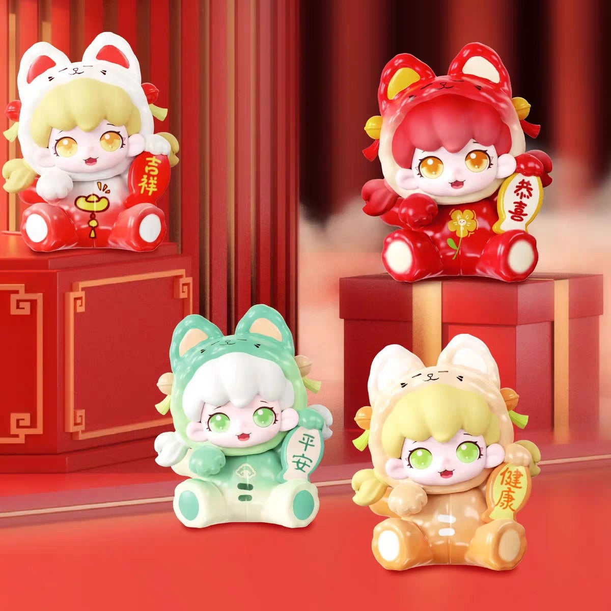 Manchao Mike Lucky Cat Mini Bean Toy