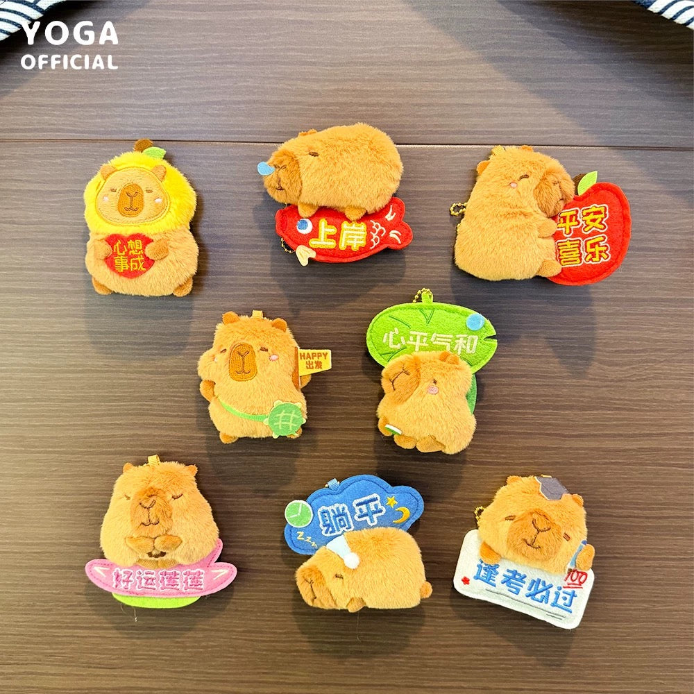 【NEW ARRIVAL】Capybara Wish Post Magnet Plush Mini Bean,2 bags