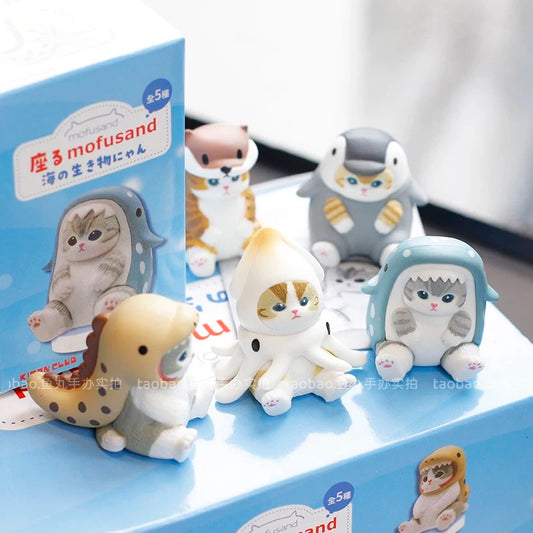 Mofusand Sea Animals Sitting Mini Bean Toy,2 boxes