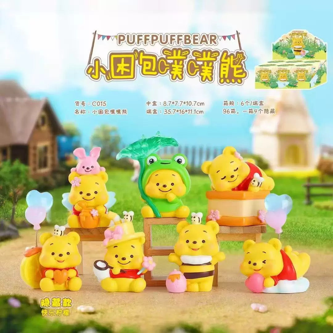 【NEW ARRIVAL】Sleepy Puffpuff Bear Winne Toy,2 Boxes