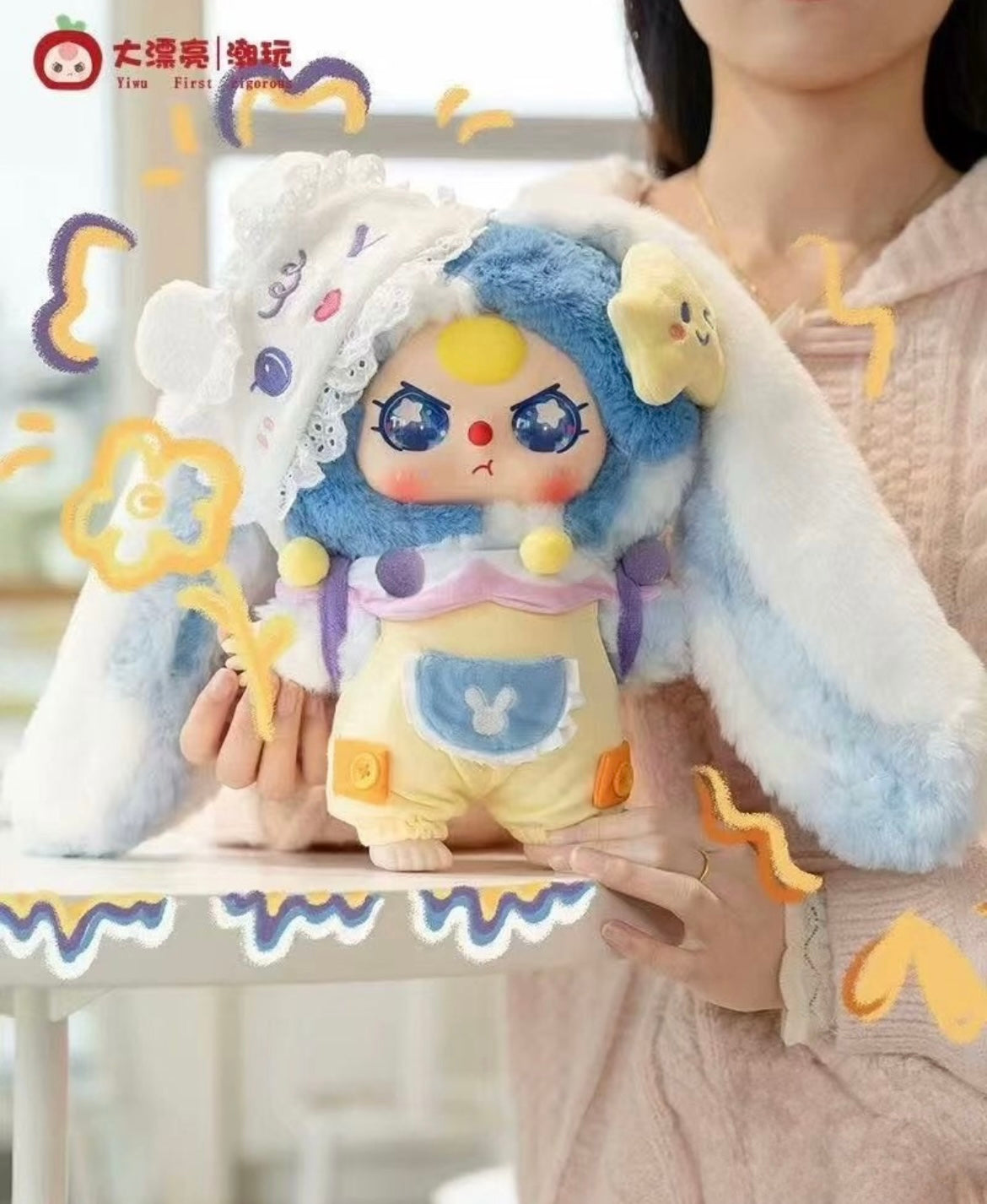 Baby 3 400% Good Night Baby Plush Doll-blue color