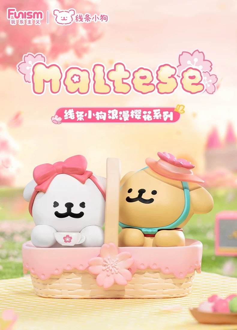 Maltese Puppy Romantic Sakura Toy