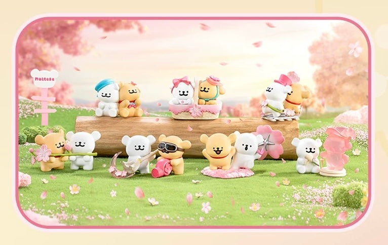 Maltese Puppy Romantic Sakura Toy
