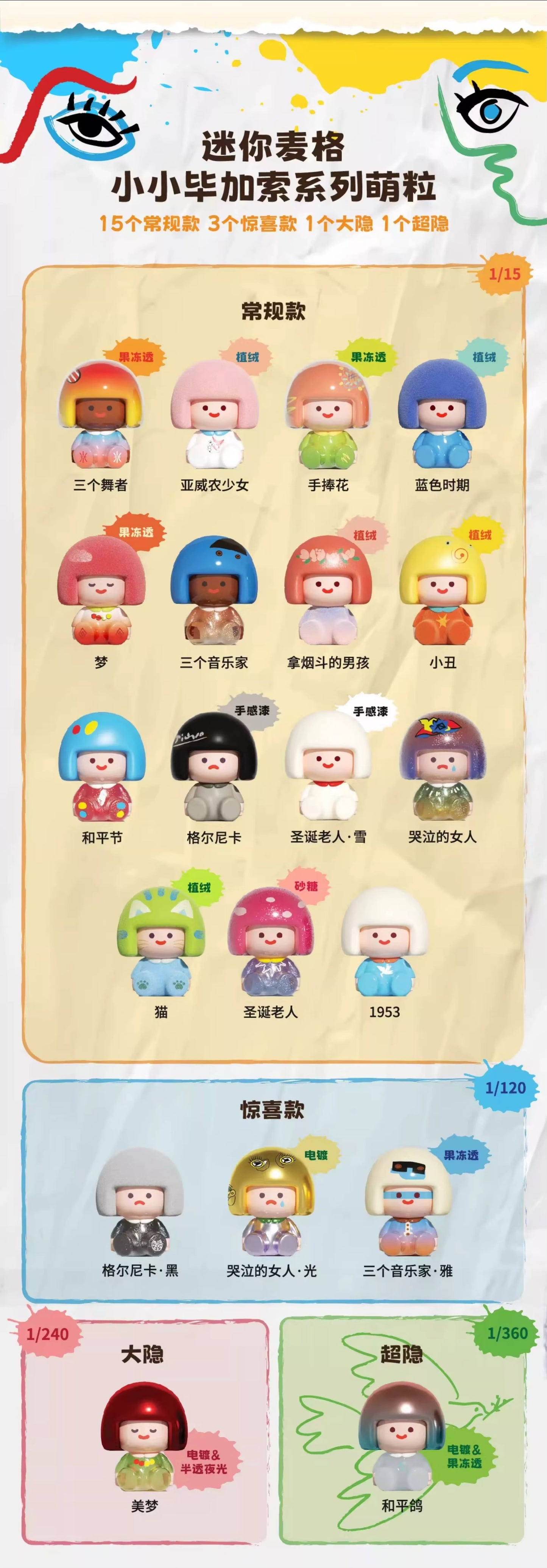 【NEW ARRIVAL】Mini Mag Picasso Mini Bean,3 beans