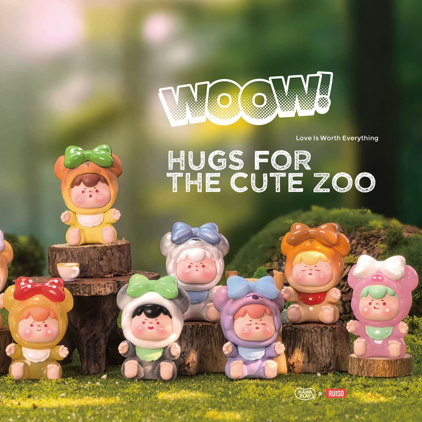 【NEW ARRIVAL】WOOW Hugs For The Cutie Zoo Mini Bean Toy,5 In 1 Bag