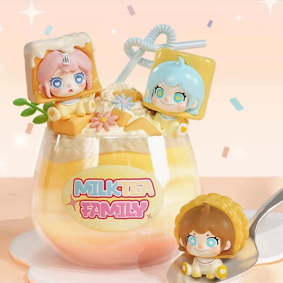 【NEW ARRIVAL】Keeno Milk Tea Family Mini Bean Toy,2 In 1 Box