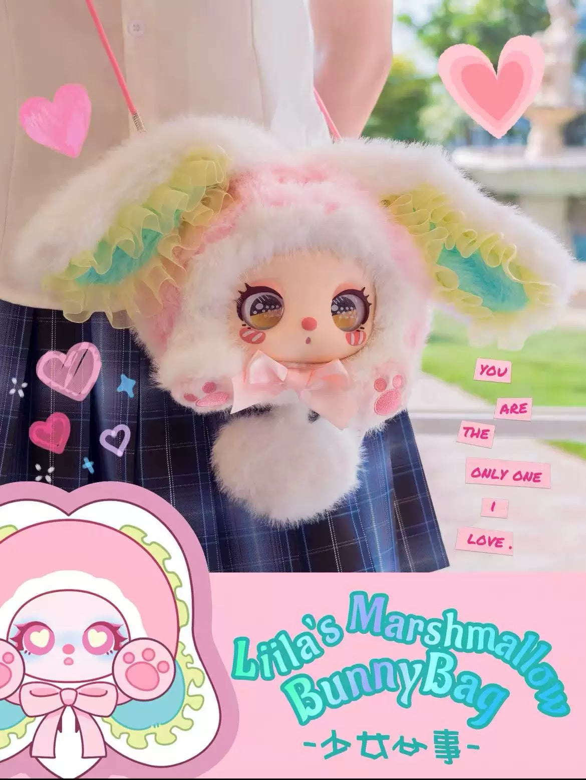 【NEW ARRIVAL】Liila Marshmallow Bunny Bag Plush Doll
