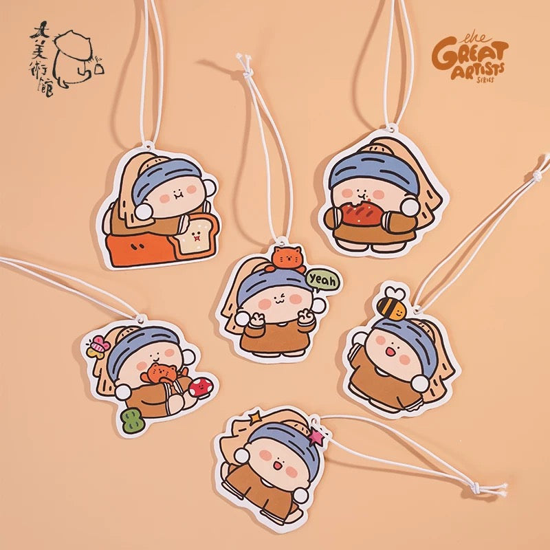 【NEW ARRIVAL】Great Artists The Girl With A Pearl Earring Air Freshener,5pcs