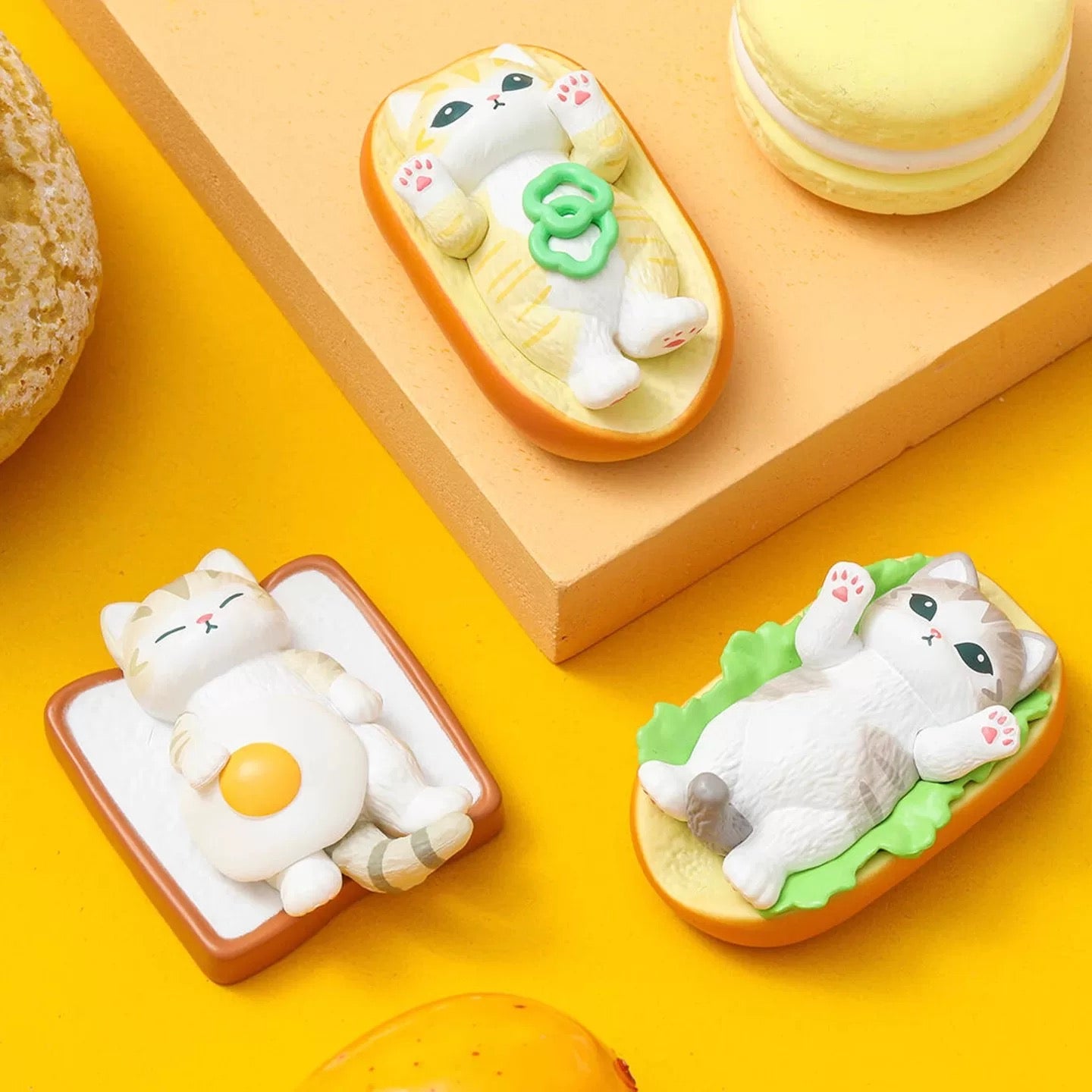 【NEW ARRIVAL】Mofusand Cute Baby Fat Series Mini Bean Toy,4 In 1 Bag