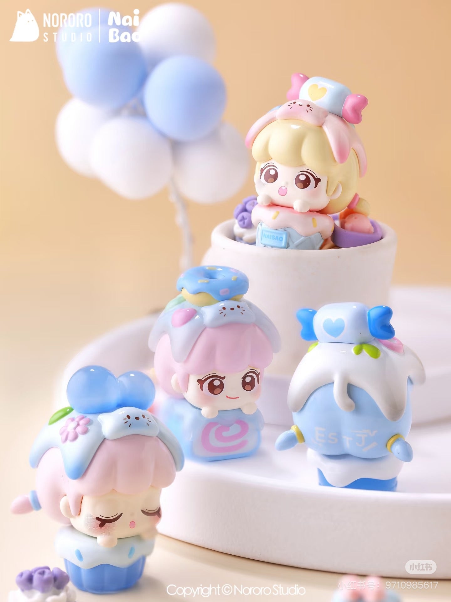 【NEW ARRIVAL】Nai Bao Meow Tea Party Mini Bean Toy,3 In 1 Box