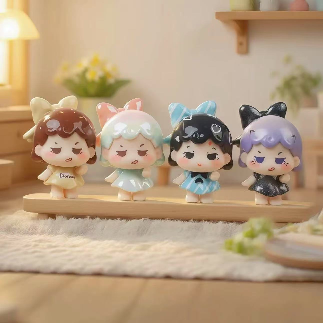 【NEW ARRIVAL】Mengdana Doll Dace With Xiao neng Mini Bean Toy,4 In 1 Bag