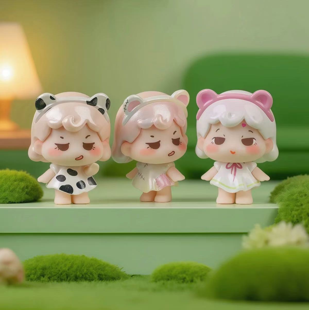 【NEW ARRIVAL】Mengdana Doll Dace With Xiao neng Mini Bean Toy,4 In 1 Bag