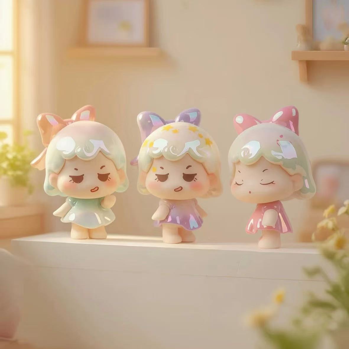 【NEW ARRIVAL】Mengdana Doll Dace With Xiao neng Mini Bean Toy,4 In 1 Bag