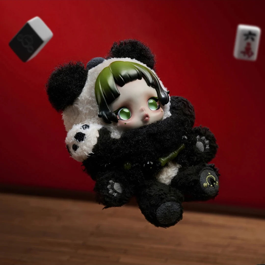 【NEW ARRIVAL-PREORDER】Skull Panda Lazy Panda Plush Doll Hanging Card