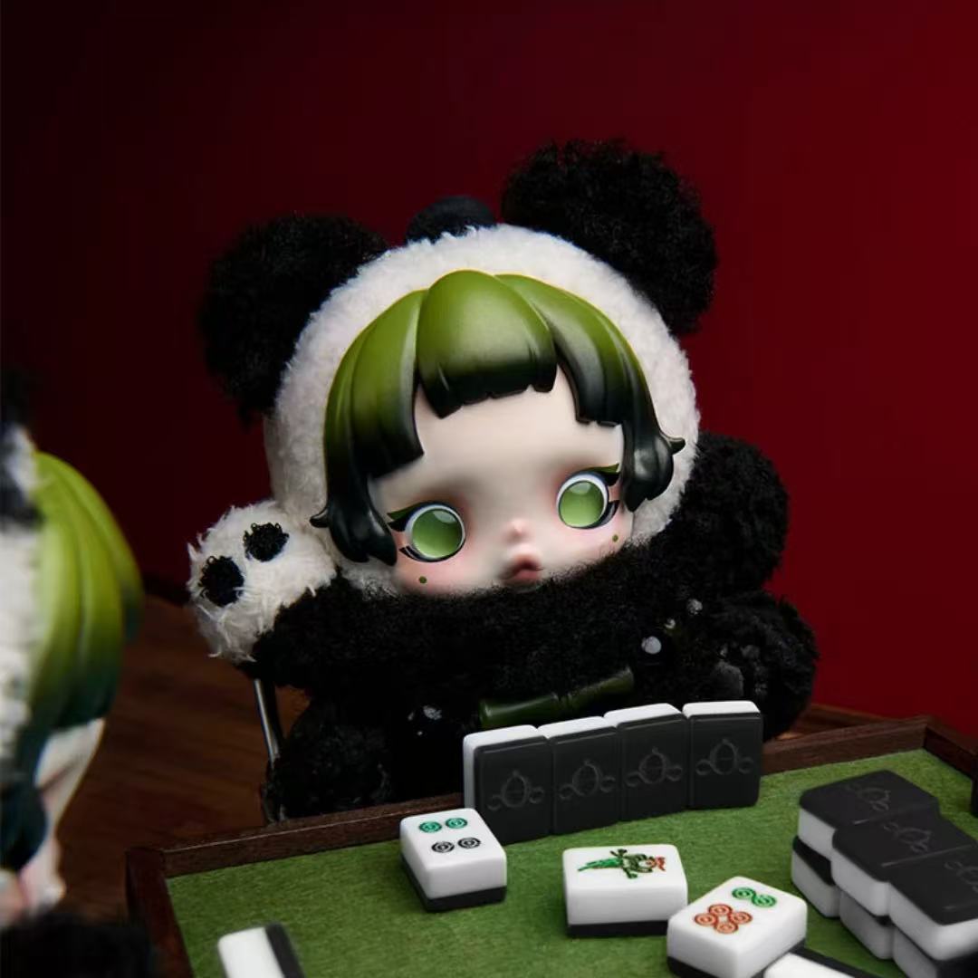【NEW ARRIVAL-PREORDER】Skull Panda Lazy Panda Plush Doll Hanging Card
