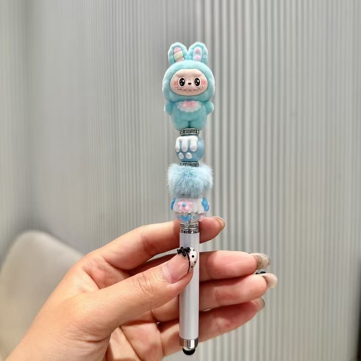 【NEW ARRIVAL-KIKI'S ROOM】Labubu Fuzzy Ballpoint Pen-ship with any full price items